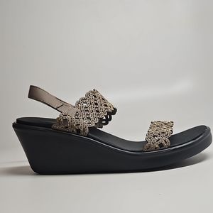 Cali from Sketchers Rhinestone Wedge Sandal NWOT